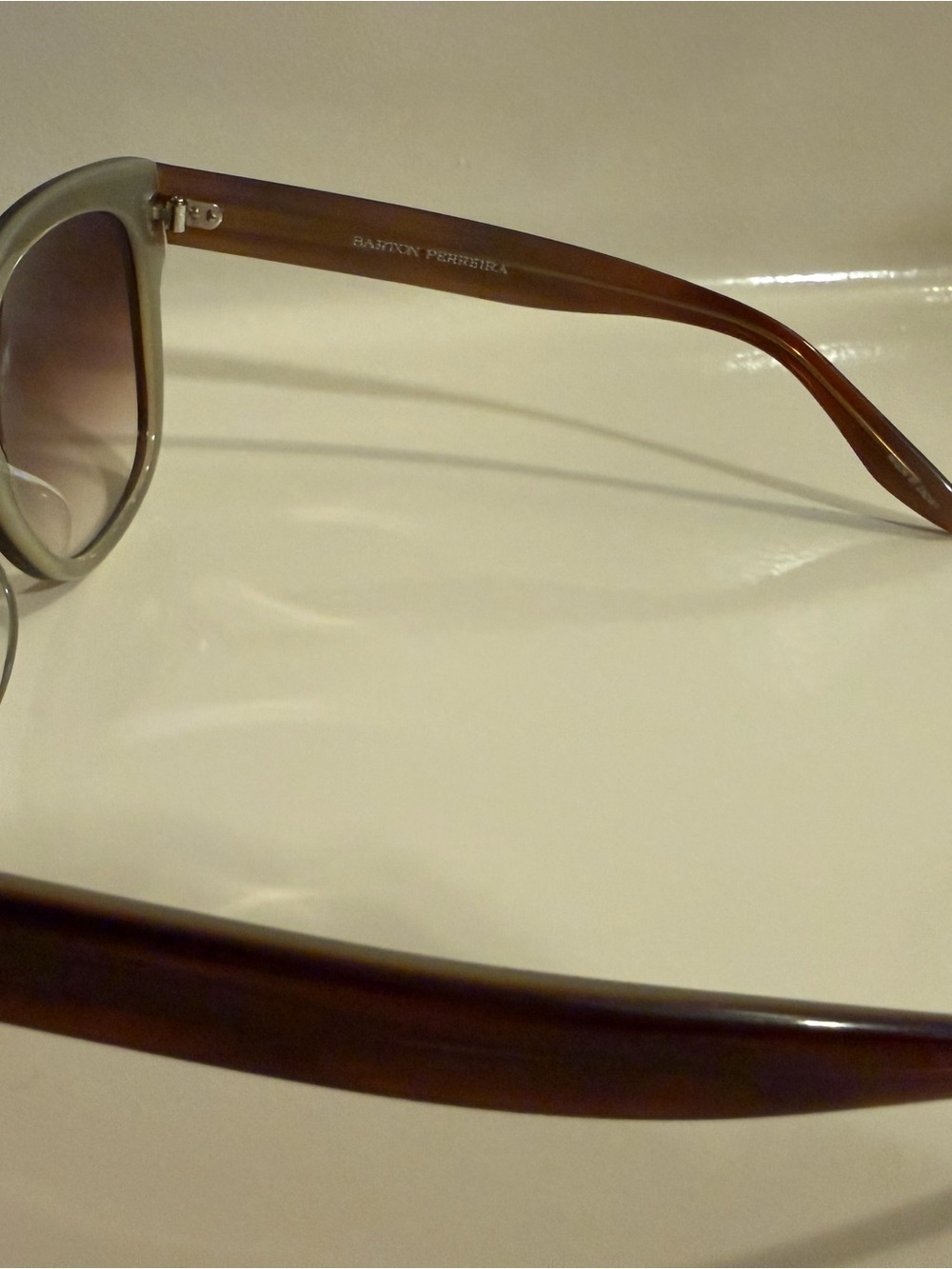 Barton Perreira Brown Gradient Oversized Sunglasses - Picture 4 of 6